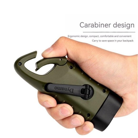 Hand Crank Solar Powered Flashlight Emergency Rechargeable LED Flashlight 2 Pack - Picture 2 of 8